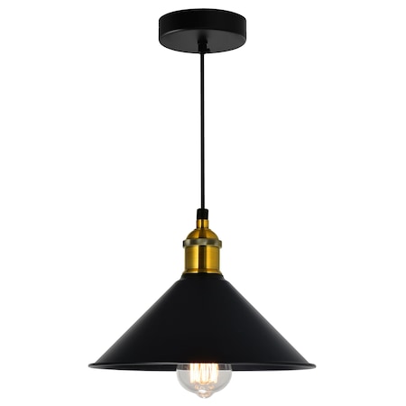 Cwi Lighting Brave 1 Light Down Mini Pendant With Black Finish 9605P8-1-101-B
